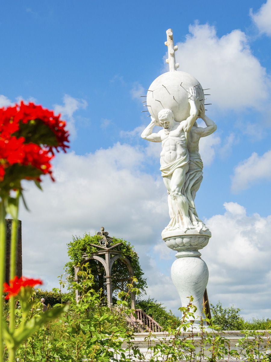 The Atlas fountain at Kenilworth Castle