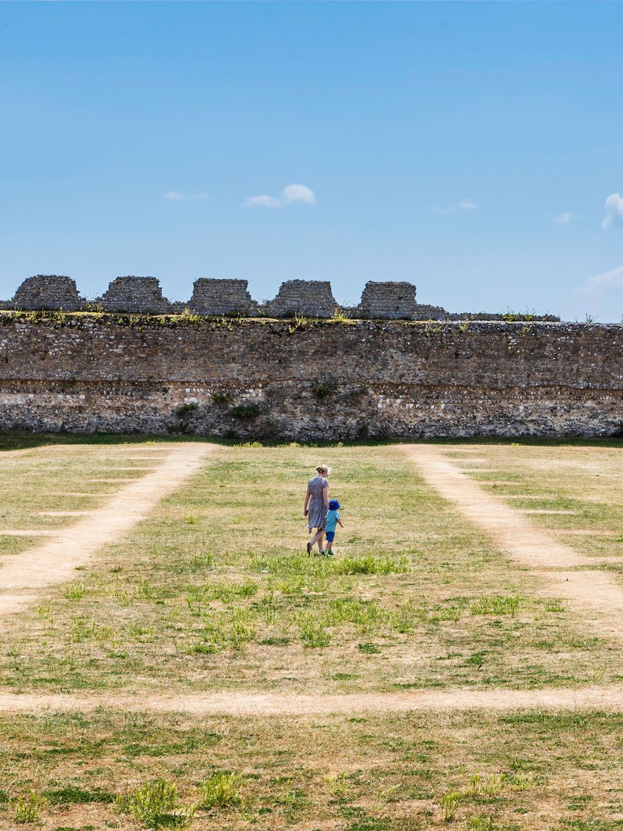 Parch marks at Portchester Castle