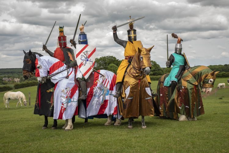 Early 14th Century Knights with Lances