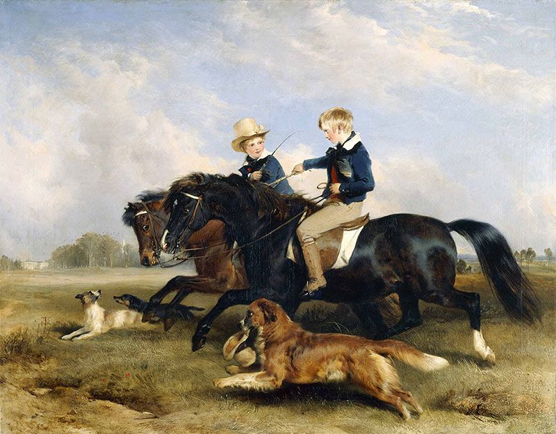 The Honourable E.S. Russell and His Brother, by Edwin Landseer, 1834