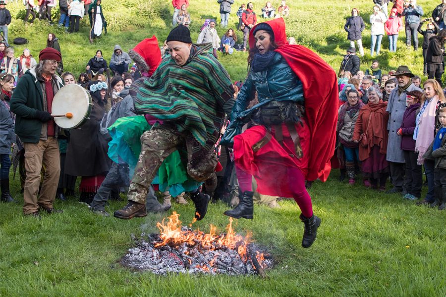 Beltane fire-jumping ceremony
